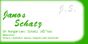 janos schatz business card